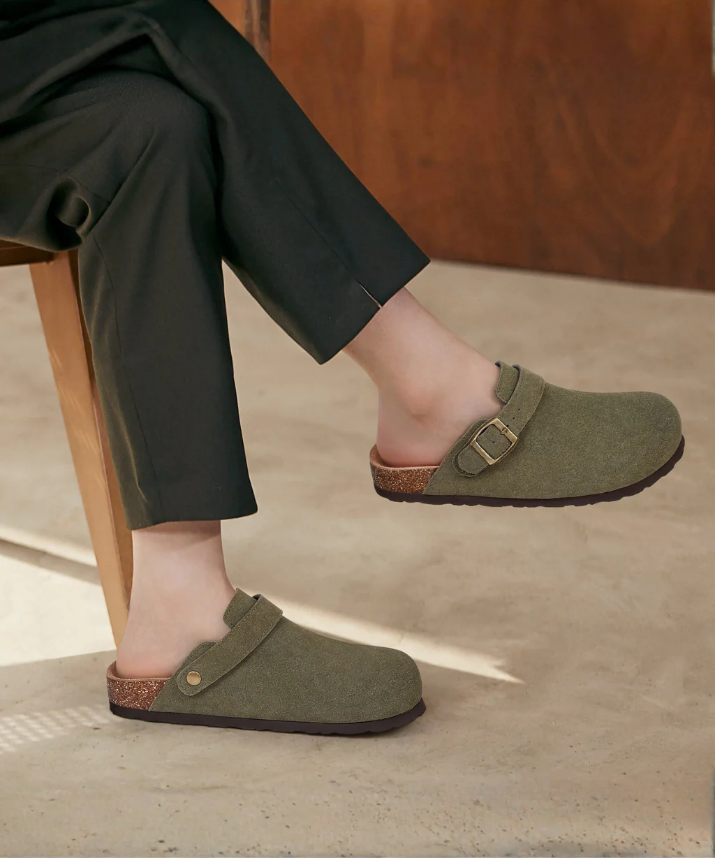 Genuine Suede Backstrap Clogs by Qomfort - Image 5