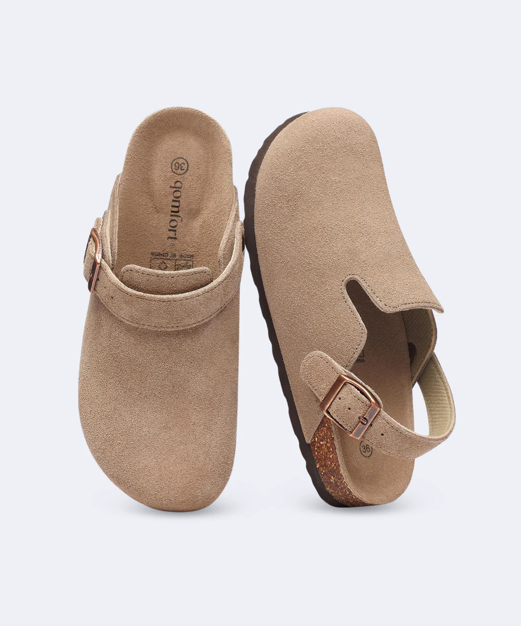 Genuine Suede Backstrap Clogs by Qomfort - Image 7